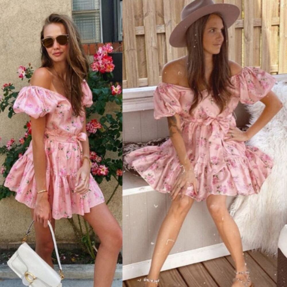 Loveshackfancy x Target Cecile Puff Sleeve Mini Dress Floral Babydoll Size 6